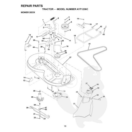 courroie pour verts loisirs VLT 1236C courroie de coupe spécifique
