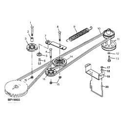 courroie de traction pour john deere sabre 1742HS