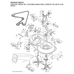 Support arrière gauche plateau de coupe