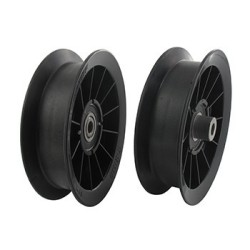 poulie résine sur roulement à gorge plate pour noma